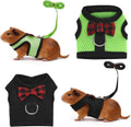 Guinea Pig Harness and Leash，2packs Guinea Pig Clothes Baby Ferret Rats Hamster Soft Mesh Harness Leash for Decoration，H