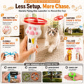 PDVMWPJ Cat Fetch Toy Launcher with 10 Soft & Flexible Discs, Cat Toys for Indoor Cats, LED Glowing Launcher, Electric Interactive Kitten Toy for Hunting & Exercise, USB Rechargeable