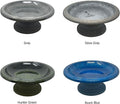 Fiber Clay Birdbath, Low-Profile Base, Dove Gray, 19" D x 7.5" H, 6.5lbs.