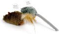 TTcat 2Pcs Silvervine Feather Mice for Cats and Kittens,Interactive Cat Mice Toy,Melody Chaser Cat Play Squeaking Mice.