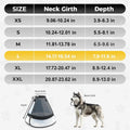 ZuxZuce Upgraded Dog Cone Collar for Dogs After Surgery, Soft Transparent Pet Recovery Collar for Large Medium Small Dogs, Depth Adjustable Dog Cone Collar, Elizabethan Collar (L, Black)