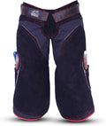 Equine Care Black Leather Farrier Apron Chaps, Canvas, Back Support, 25in