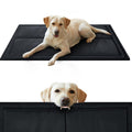 Chew Proof Indestructible Dog Bed, Durable Dog Crate Pad for Aggressive Chewers, Chew Resistant Fabric with Soft 1” 30D Foam Support, Tough Kennel Pad (Black, Large (28"x41"))