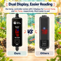 AquaMiracle 15W Dual LED Display Small Aquarium Betta Heater for 1-3 Gal Tanks