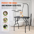 VEVOR Pet Grooming Table, 32 x18 Inch with Height Adjustable Arm, 220LBS Static Weight Capacity, Foldable Dog Groom Station with No-Sit Haunch Holder with Grooming Loop, for Medium and Small Dogs