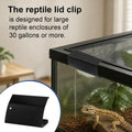 6pcs Large Reptile Tank Clips, Metal Heavy Duty Terrarium Tank Cover Clip Replacements Suitable for 30-Gallon or Larger 
