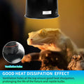 LUCKY HERP Reptile Light Fixture with Dimming Thermostat & Timer, Aluminum 5.5inch Deep Dome Reptile Lamp Fixture, Heat 