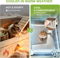 GUTINNEEN Guinea Pig Cages with Anti Chewing Sturdy Plastic Floor and Cool Zinc Plate, Indoor Rabbit Hutch with Hideout 