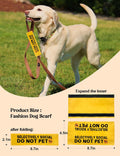 KISJO Selectively Social Dog Leash Sleeve - Funny Yellow Alert Hanging ID Patch Tag, Do Not Pet Leash Sleeve Service Dog Accessory, Pet Birthday Gift for Dog Owners