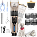 Gooad Dog Clippers for Grooming,Dog Grooming Kit for Heavy Thick Hair&Coats/Low Noise Rechargeable Cordless Hair Trimmer/Pet Shaver with Paw Trimmer for Small & Large Dogs Cats