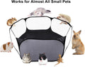 6-Sided Small Animal Playpen, Portable Steel Mesh Tent