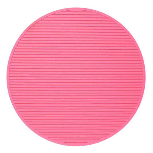 Pet Grooming Table Non-Slip Mat - Padded Mat for at-Home Grooming Dogs and Cats,Bathing Mat for Pets, Diameter: 22.4inch/57cm (Pink, Diameter: 22.4inch/57cm)
