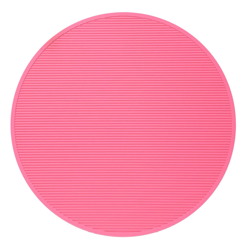 Pet Grooming Table Non-Slip Mat - Padded Mat for at-Home Grooming Dogs and Cats,Bathing Mat for Pets, Diameter: 22.4inch/57cm (Pink, Diameter: 22.4inch/57cm)