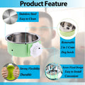 Mechpia 2 Pieces Crate Dog Bowl, Removable Stainless Steel Pet Kennel Hanging Food Water Feeder Bowl Cage Coop Cup for P