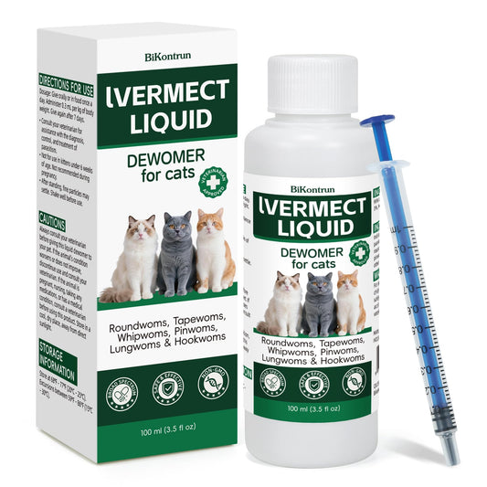 DEWORMER for Cats – Broad Spectrum Digestive Cleanser, Supports Removal of Hookworms, Lungworms, Pinworms & Roundworms, Tapeworms, Whipworms, Internal Balance Support, 100ml