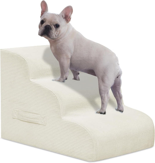 Mesa Lemon 3 Step Dog Stairs Pet Ramp for High Beds, Sofas and Cars