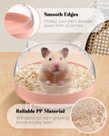 Pawfly Hamster Sand Bath Container, Hamster Sand Bath Box, Hamster Bathtub, Hamster Bathroom, Hamster Toilet, Plastic Du
