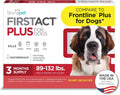 FirstAct Plus Flea Treatment for Dogs, Extra Large Dogs 89+ lbs, 3 Doses, Same Active Ingredients as Frontline Plus Flea