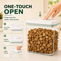 USYOGO Pet Dog-Cat POP-Treat Airtight jar-Container - 1.3 Qt/1.2 L | Stackable One-Touch Opening | Airtight Dog and Cat Food Storage Container | BPA-Free