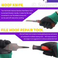 Swpeet 8Pcs Professional Farrier Tools Value Kit with Roll Pack, Horses Hoof Trimmers Shears Tools, Hoof Cutter, Farrier