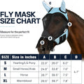 Breathable Horse Fly Mask with Ears and Nose Fringe