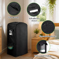 Klmnop Bird Cage Cover for Night, Black Waterproof Birdcage Cover with 4 Windows for Parakeet Cockatiel Conure (17.7x13.