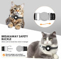 Cat GPS Tracker, Waterproof Pet Tracker for Cats, Cat GPS Tracker Collar with Safety Elastic Buckle, Works with Any Collar,Compatible with Apple Find My App (Only iOS), No Monthly Fee, White