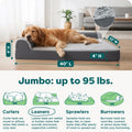 Furhaven Orthopedic Dog Bed for Large Dogs w/ Removable Bolsters & Washable Cover, For Dogs Up to 95 lbs - Two-Tone Plus