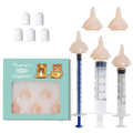 Doggiema Feeding Nipple and Syringes,Puppy Kitten Nipple for Nursing, Newborn Baby Dog Cat Rabbit Feeding Nipple with Nipples Feeder Kit