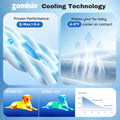 ZOMISIA Cooling Blanket for Medium Dogs - Lightweight Dog Cooling Mat with Breathable Air-Core Fill, Cold Pet Throw Blanket Washable for Summer, Soft Bed Cover, Blue, 30"x40"