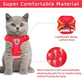 Cat & Dog Vest Harness - All Weather Mesh, Reflective Strap, Step-in Adjustable for Small Cats & Dogs (Red, XS)