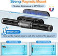 hygger Aquarium Crossflow Wave Maker, Adjustable Direction & Flow Gyre Wavemaker 5 Wave Modes & Tidal Mode Magnetic Powe