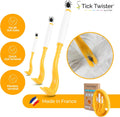 Tick Twister Tick Remover for Dogs and Human - Made in France - Tick Puller for Humans and Dogs - 3 Different Sizes - Dog Tick Removal Tool - Also for All Other Pets - Tick Nipper in