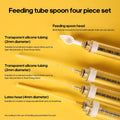 SQUSIMEI 8 Pcs Bird Feeding Syringe Set Feeding Tubes for Baby Birds Parrot Hand Feeding Syringe Pet Syringe Feeding Tube Stainless Steel Metal Feeding Spoon Small Animals (30ml-Set of Eight)