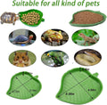 3PCS Tortoise Water Bowls with Ramp Leaf Tortoise Food Dish Reptile Food Water Bowls Reptile Bathing Pool Aquarium Ornam