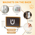 EliteSign Dog Feeding Reminder Sign, Pet Feeding Tracker with Magnet, AM PM Daily Acrylic Slider Board for Fridge Wall Mounting, Plus Walking Reminder, Brushed Silver, 6.8" x 4.7" Pet Supplies