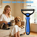 Dog Grooming Rake Deshedding Undercoat Brush for Dogs & Cats