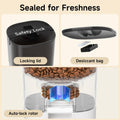 PAPIFEED Automatic Cat Feeder with App, 2.4G WiFi Cat Food Dispenser, 6L Timed Cat Feeder for Dry Food, 10 Meals/Day, 12 Portions/Meal, Dual Power Supply Smart Pet Feeder for Dog, White