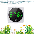 PAIZOO Aquarium Thermometer, LED Digital Fish Tank Thermometer, White