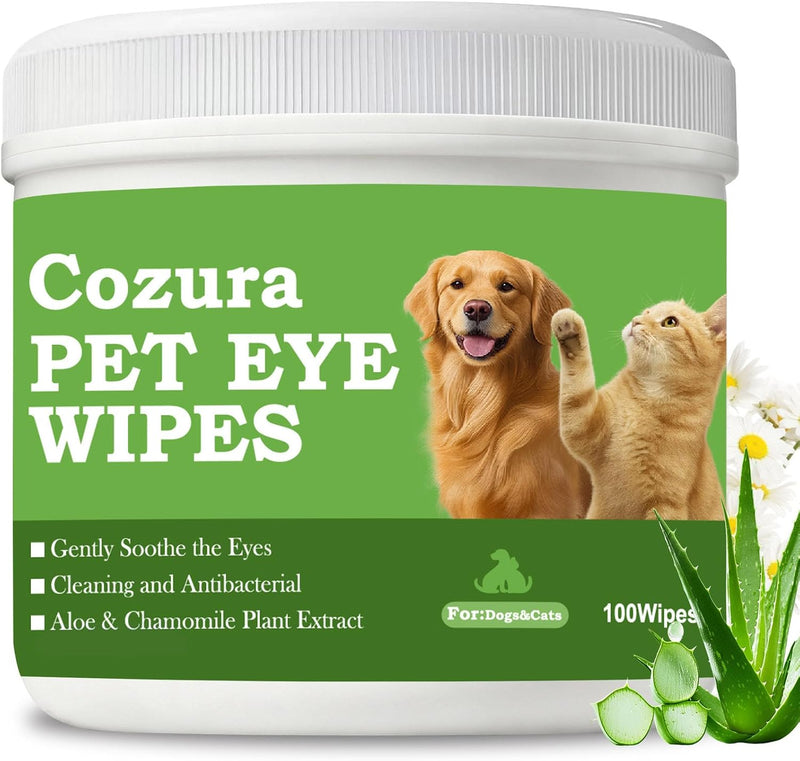 Pet Eye Wipes for Dogs & Cats, Discharge Crust & Debris Cleaner