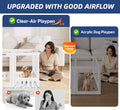 Clear-air Dog Playpen Indoor Acrylic Pen, 24" H, White, 12 Panels