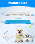 MyfatBOSS 8 Set Dog Water Filter Replacement Compatible with SIBAYS & Compatible with Kastty 15L/4Gal, Dog Water Fountain Filter, Multilayer Filtration System 8Pre-Filter+8 Filters+8 Sponges