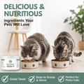 Wholistic Pet Organics Feline Complete - 4 oz - Organic Cat Multivitamin + Probiotic Supplement for Overall Health, Skin & Coat Support - Cat Vitamins for Cats Health - Kitten & Senior - 37 Scoops