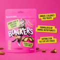 Bonkers Bites Paw Lickin Grain-Free Chicken Crunchy Cat Treats, 30 oz tub