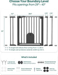 Babelio Auto Close Dog Gate with Cat Door, CatPrivilege I, 29-43"