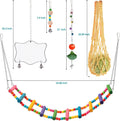 Chicken Toys for Coop 12PCS Set, KAKUNM Chicken Enrichment Toys，Including Xylophone, Swing Set, Mirror Toy, Flexible Ladder, Vegetable String Bag and Hanging Feeder, Coop Accessories for Hens