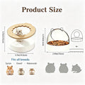 Marchu Hamster Sand Bath & Food Bowl Set, Multipurpose Small Pet Feeding Station with Transparent Anti-Spill Sandbox & N