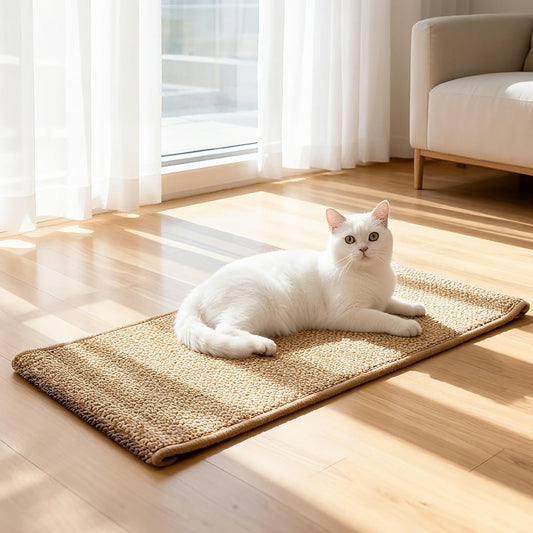 Extra Large Cat Scratcher Mat - Sisal-Style Scratching Rug for Indoor Cats