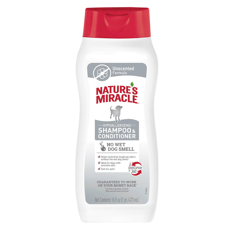 Nature’s Miracle Hypoallergenic Shampoo & Conditioner for Dogs, 16 Oz, Unscented