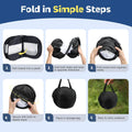 VavoPaw Small Animal Playpen, Chicken Brooder Box with Cover Top, Black